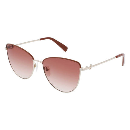 Longchamp Women's Sunglasses - Gradient Brown Lens Metal Cat Eye Frame | LO152S 731 ,