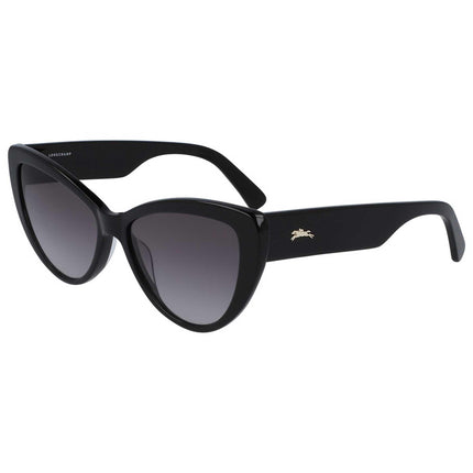 Longchamp Women's Sunglasses - Gradient Grey Lens Ebony Cat Eye Zyl Frame | LO663S 005 ,