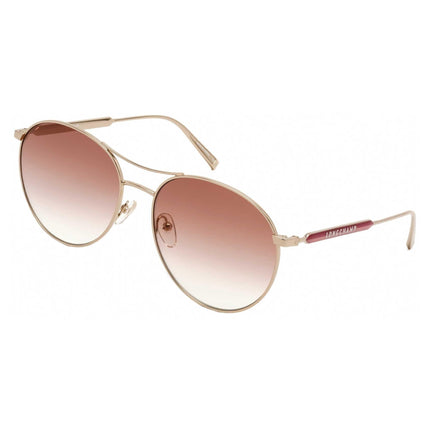 Longchamp Women's Sunglasses - Gradient Red Lens Metal Pilot Frame | LO133S 770 ,