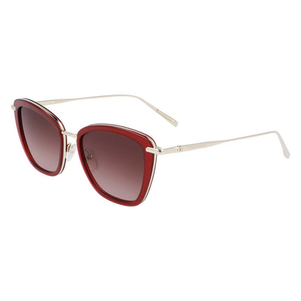Longchamp Women's Sunglasses - Metal Burgundy Butterfly Full Rim Frame | LO638S 604 ,