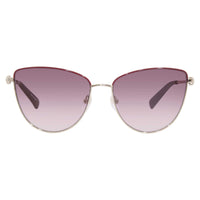 Longchamp Women's Sunglasses - Metal Gold/Wine Cat Eye Full Rim Frame | LO152S 721 ,