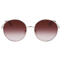Longchamp Women's Sunglasses - Metal Rose Gold Round Frame Plastic Lens | LO143S 774 ,