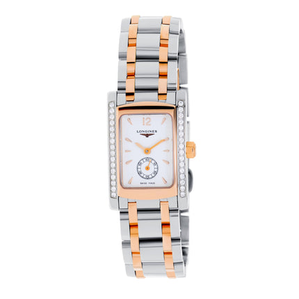 Longines Dolce Vita Diamond 18K Rose Gold & Stainless Steel Quartz Women's Watch L51555197 ,