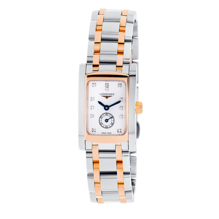 Longines Dolce Vita Diamond Stainless Steel And 18K Rose Gold Quartz Women's Watch L51555887 ,