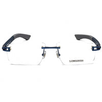 Longines Men's Eyeglasses - Clear Demo Lens Shiny Blue Rimless Frame | LG5007-H 090 ,