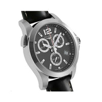 Longines Men's Watch - Conquest Chronograph Black and Silver Dial Strap | L37024563 ,