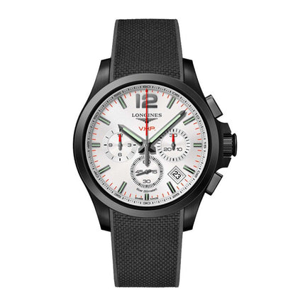 Longines Men's Watch - Conquest V.H.P. Chronograph Black Rubber Strap | L37172769 ,
