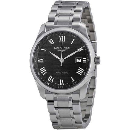 Longines Men's Watch - Master Black Dial Silver Stainless Steel Bracelet | L27934516 ,