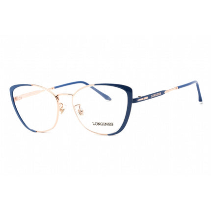 Longines Women's Eyeglasses - Blue Gold Cat Eye Full Rim Frame Clear | LG5011-H 090 ,