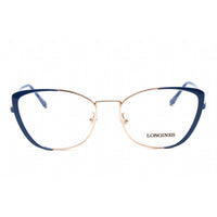 Longines Women's Eyeglasses - Blue Gold Cat Eye Full Rim Frame Clear | LG5011-H 090 ,