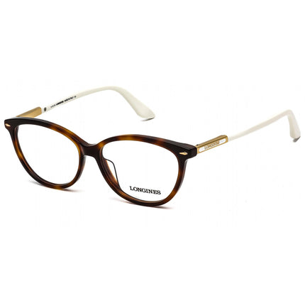 Longines Women's Eyeglasses - Clear Lens Dark Havana Cat Eye Frame | LG5013-H 052 ,