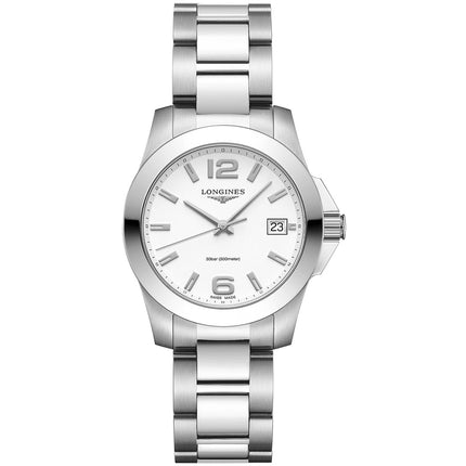 Longines Women's Watch - Conquest Quartz Silver Stainless Steel Bracelet | L33774166 ,