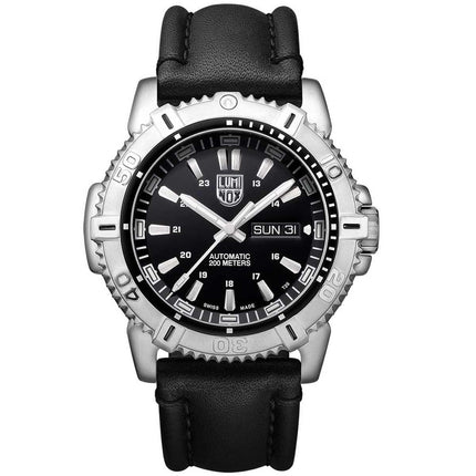 Luminox Men's Automatic Watch - Modern Mariner Black Dial Leather Strap | 6501.NV ,