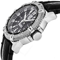 Luminox Men's Automatic Watch - Modern Mariner Black Dial Leather Strap | 6501.NV ,