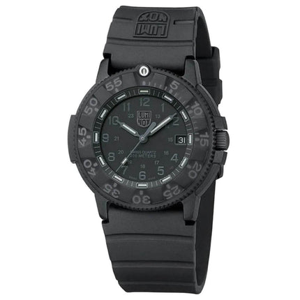 Luminox Men's Black Strap Watch - Blackout Navy Seal Black Dial Dive | 3001.BO ,