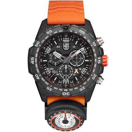 Luminox Men's Chronograph Watch - Bear Grylls Swiss Quartz Orange Rubber Strap | 3749 ,