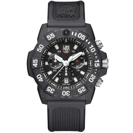 Luminox Men's Chronograph Watch - Navy Seal Black Dial Rubber Strap | 3581 ,