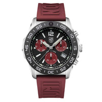 Luminox Men's Chronograph Watch - Pacific Diver Black/Crimson Dial Strap | XS.3155.1 ,