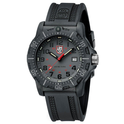 Luminox Men's Quartz Watch - BlackOps Rotating Bezel Grey Dial Rubber Strap | 8882 ,