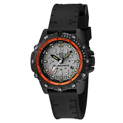 Luminox Men's Quartz Watch - Commando Frogman Grey Dial Black Rubber Strap | 3301 ,