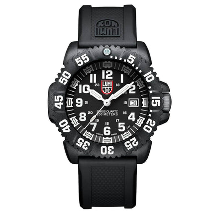 Luminox Men's Quartz Watch - Coronado Black Dial Black Rubber Strap Dive | 3021 ,