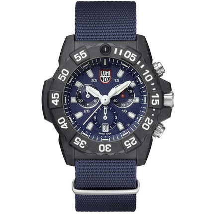 Luminox Men's Quartz Watch - Navy Seal Chronograph Blue Dial Nylon Strap | 3583.ND ,