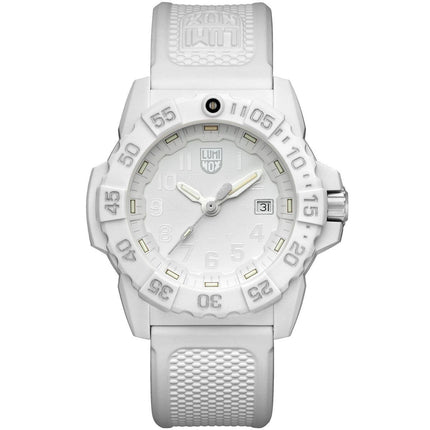 Luminox Men's Quartz Watch - Navy Seal White Dial Rubber Strap | 3507.WO ,