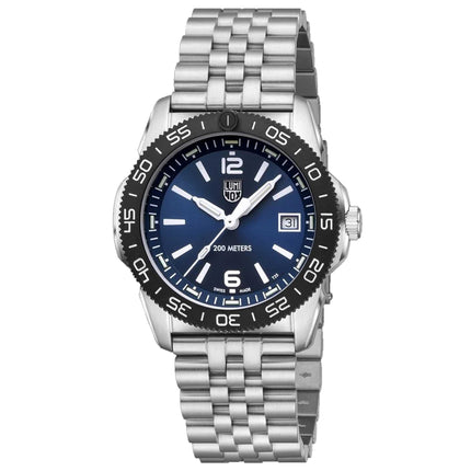 Luminox Men's Quartz Watch - Pacific Diver Ripple Blue Dial Bracelet | 3123.M.SET ,