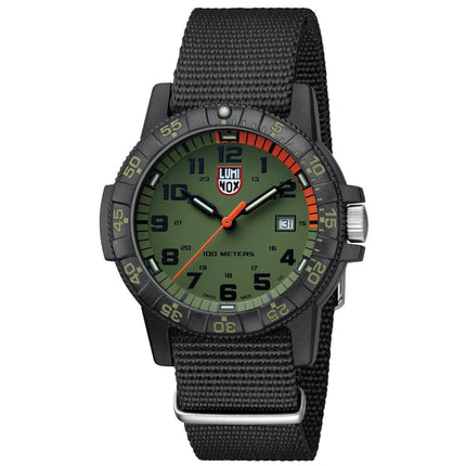 Luminox Men's Quartz Watch - Sea Turtle Giant 0320 Series Green Dial Strap | 0337 ,
