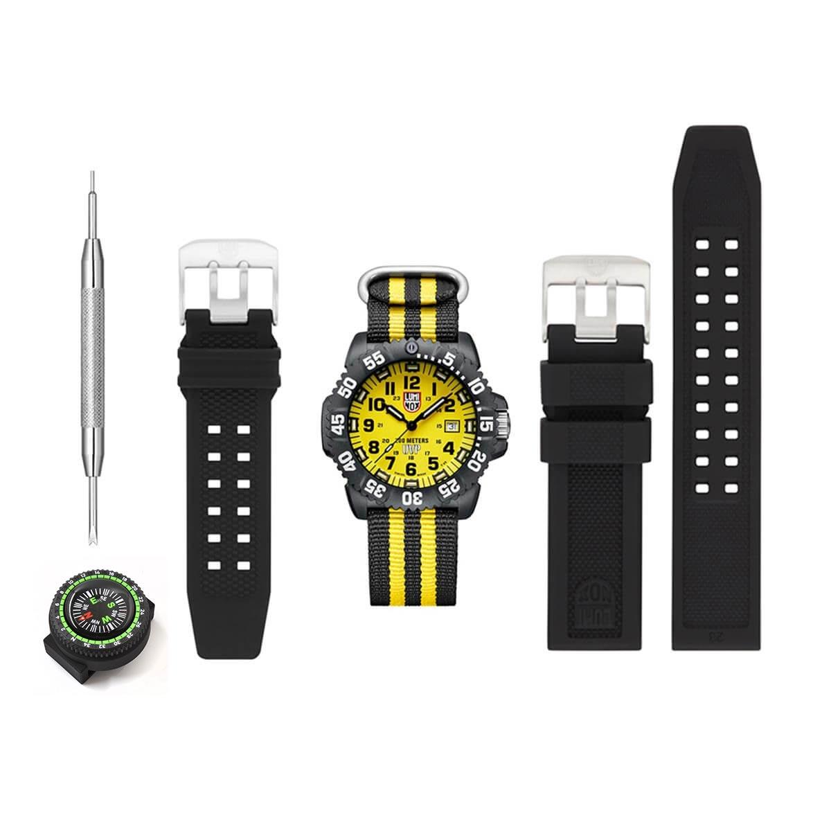 Luminox Men's Quartz Watch Set - Sea Navy Seal Yellow and Black