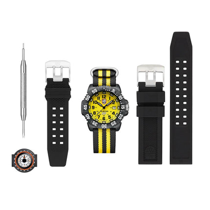 Luminox Men's Quartz Watch Set - Sea Navy Seal Yellow and Black Nylon Strap | 3955.SES ,