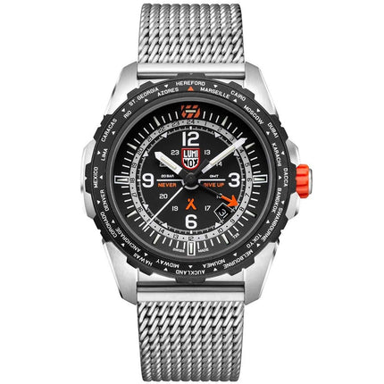 Luminox Men's Swiss Quartz Watch - Bear Grylls Survival Air GMT Silver Bracelet | 3762 ,