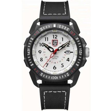Luminox Men's Swiss Quartz Watch - Ice-Sar Arctic White Dial Black Strap Dive | 1007 ,