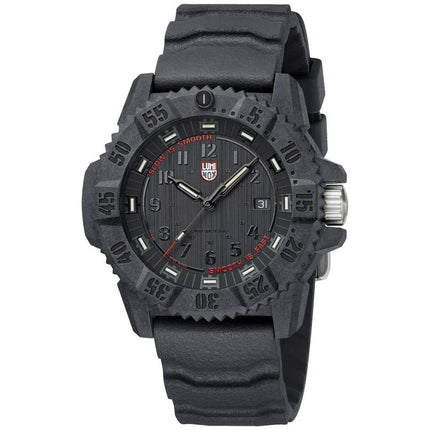 Luminox Men's Swiss Quartz Watch - Master Carbon Seal dark grey strap | 3801.SIS.SET ,