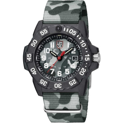 Luminox Men's Swiss Quartz Watch - Navy Seal Gray Camouflage Nylon Strap | 3507.PH.L ,