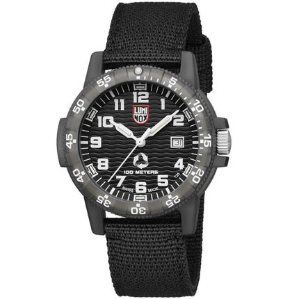 Luminox Men's Swiss Quartz Watch - Tide Eco Rotating Bezel Black Dial Strap | 0321.ECO ,