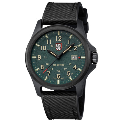 Luminox Men's Watch - Atacama Field Quartz Green Dial Black Rubber Strap | XL.1977 ,