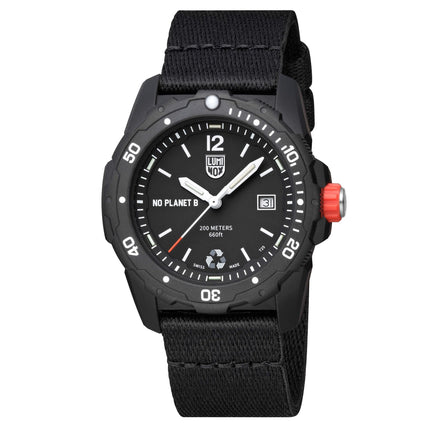 Luminox Men's Watch - Bear Grylls No Planet B Quartz Black Dial Strap | XB.3722.ECO ,