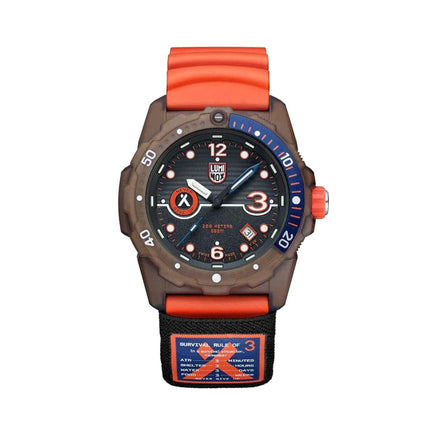 Luminox Men's Watch - Bear Grylls Rotating Bezel Orange Rubber Strap | XB.3729.ECO ,