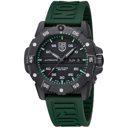Luminox Men's Watch - Master Carbon Seal Automatic Black Dial Green Strap | XS.3877 ,