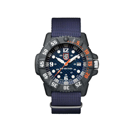 Luminox Men's Watch - Master Carbon Seal Quartz Blue Dial Rubber Strap | 3803.C ,
