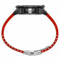 Luminox Men's Watch - Navy Seal Date Display Black Dial Red Rubber Strap | XS.3615.RF ,