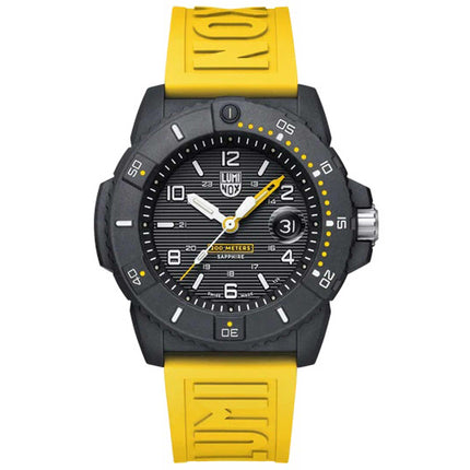 Luminox Men's Watch - Navy Seal Date Rotating Bezel Yellow Rubber Strap | XS.3601.GF ,