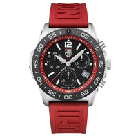Luminox Men's Watch - Pacific Diver Swiss Quartz Chrono Red Rubber Strap | XS.3155 ,