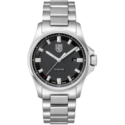 Luminox Men's Watch - Recon Date Black Dial Silver Steel Bracelet Quartz | XL.1832 ,
