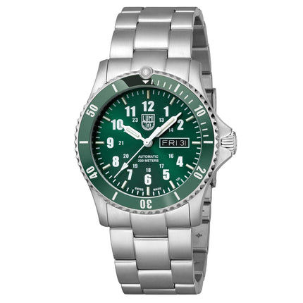 Luminox Men's Watch - Sport Timer Automatic Green Dial Steel Bracelet Dive | XS.0937 ,