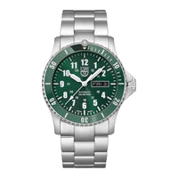 Luminox Men's Watch - Sport Timer Automatic Green Dial Steel Bracelet Dive | XS.0937 ,