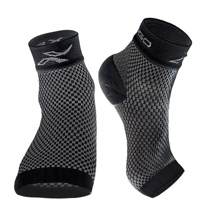 LxsGo ACTIVE Compression Ankle Foot Sleeves 1 Pair Black ,