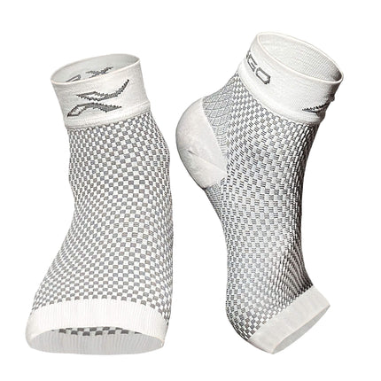 LxsGo ACTIVE Compression Ankle Foot Sleeves 1 Pair White ,