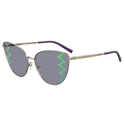 M Missoni Women's Sunglasses - Gold Violet Cat Eye Full Rim | MMI 0019/S 0S9E XR ,